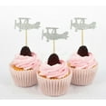 thumbnail image 1 of Darling Souvenir, Plane Shape Cupcake Toppers, Birthday Wedding Party Dessert Decorations - Pack Of 20, 1 of 3