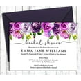 thumbnail image 1 of Darling Souvenir Purple Floral Custom Printed Bridal Shower Invitations, Set of 10 Personalized Invites With Envelopes 5 x 7, 1 of 1