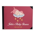 thumbnail image 1 of Darling Souvenir Red Sleeping Baby & Cloud Printed Hardbound Cover Personalized&nbsp;Guestbook&nbsp;For Baby Shower&nbsp;Guest&nbsp;Sign In&nbsp;Book&nbsp;Registry-9 x 12 Inches, 1 of 5