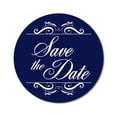 thumbnail image 1 of Darling Souvenir Round 1.6 Inches Swirl Border Blue Save The Date Stickers Wedding Envelope Seal-45 Pcs, 1 of 1