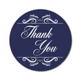 thumbnail image 1 of Darling Souvenir Round 1.6 Inches Swirl Border Thank You Navyt Blue Stickers Non Customized Gift-45 Pcs, 1 of 1