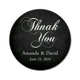 thumbnail image 1 of Darling Souvenir Round 45 Pcs Calligraphy Thank You Stickers Personalized Bride Groom Names And Date Envelope Seals-Gray, 1 of 3
