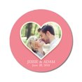 thumbnail image 1 of Darling Souvenir Round 45 Pcs Heart Custom Photo Labels Save The Date Stickers Personalized Bride Groom Names And Date Envelope Seals - Peach, 1 of 4