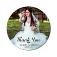 thumbnail image 1 of Darling Souvenir Round Custom Photo Labels Personalized Wedding Bride Groom Names And Date Envelope Seals Thank You Stickers-45 Pcs, 1 of 4