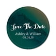 thumbnail image 1 of Darling Souvenir Round Customized Beach Sand Save The Date Stickers Personalized Bride Groom Names And Date Envelope Seals 45 Pcs, 1 of 4