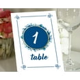 thumbnail image 1 of Darling Souvenir Round Floral Frame Table Numbers DIY Wedding Reception Table Top Cards-4" x 6" (1 to 12), 1 of 4