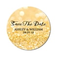 thumbnail image 1 of Darling Souvenir Round Glitter Save The Date Stickers Wedding Personalized Bride Groom Names And Date Envelope Seals 45 Pcs, 1 of 4