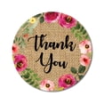thumbnail image 1 of Darling Souvenir Round Peony & Leaf Border 45 Pcs Thank You Stickers Envelope Seals-1.6 Inches, 1 of 4