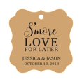 thumbnail image 1 of Darling Souvenir S'More Love For Later Tag Custom Favor Fancy Hang Tags -Kraft-100 Tags, 1 of 1