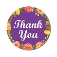 thumbnail image 1 of Darling Souvenir Thank You Purple Stickers 1.6 Inches Round Floral Border Mini Envelope Seals-45 Pcs, 1 of 4