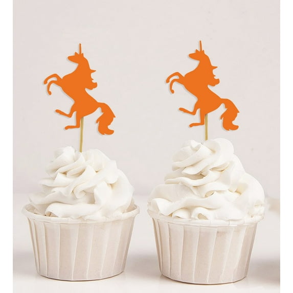 Darling Souvenir, Unicorn Cupcake Toppers, Birthday/ Wedding/ Bay Shower Party Dessert Decorations - Pack Of 20