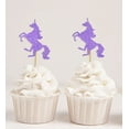 thumbnail image 1 of Darling Souvenir, Unicorn Cupcake Toppers, Birthday/ Wedding/ Bay Shower Party Dessert Decorations - Pack Of 20, 1 of 3