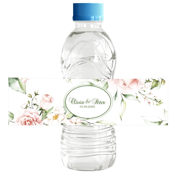 Darling Souvenir WaterBottleLabels Floral Theme Easy To Use Party Supplies Save The Date Stickers ForWaterBottleIdeal Engagement Party, Wedding, Birthday Party- Pack Of 32