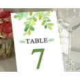 thumbnail image 1 of Darling Souvenir Watercolour Leafs Table Numbers Wedding Reception Table Place Cards-4" x 6" (1 to 50), 1 of 4