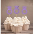 thumbnail image 1 of Darling Souvenir, Wedding Engagement Ring Cupcake Toppers, Party Dessert Decorations - Pack Of 40, 1 of 3