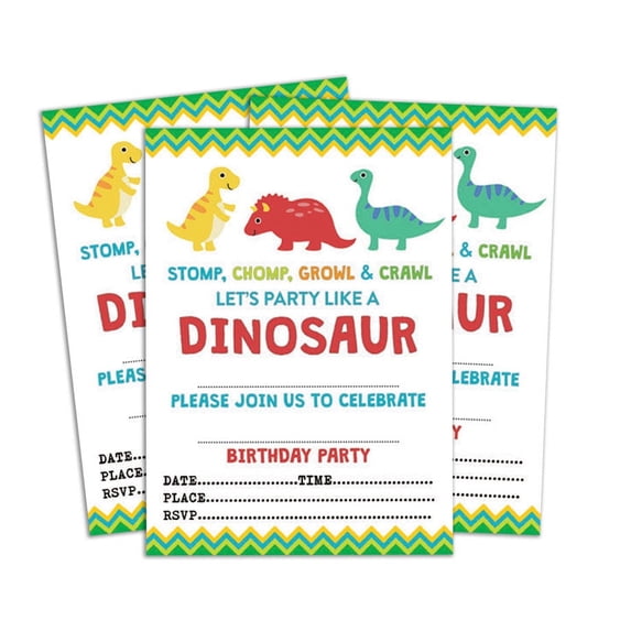 Darling Souvenir White Birthday Invitation Card 28 Pcs Fill or Write In Blank Invites Printable Party Supplies 5 x 7 Inches