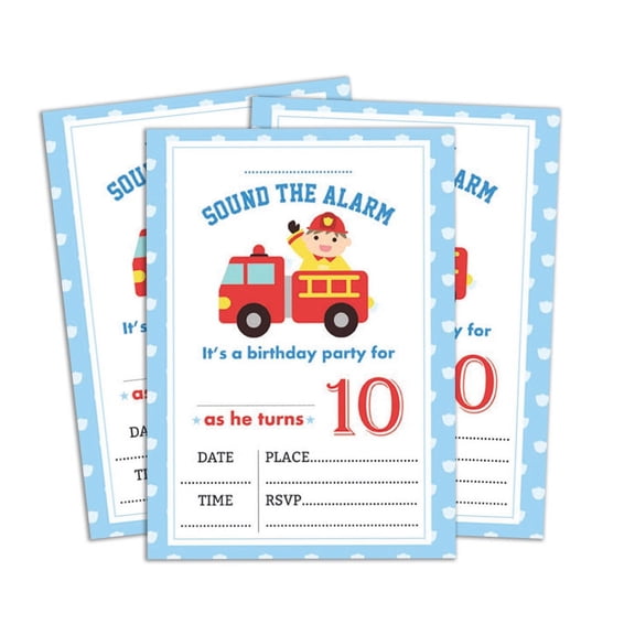 Darling Souvenir White Birthday Invitation Card Printable Elegant Fill or Write In Blank Party Invites 28 Pcs 5 x 7 Inches