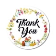 thumbnail image 1 of Darling Souvenir White Floral & Fruit Wreath 1.6 Inches Round Personalized Thank You Stickers-45 Pcs, 1 of 4