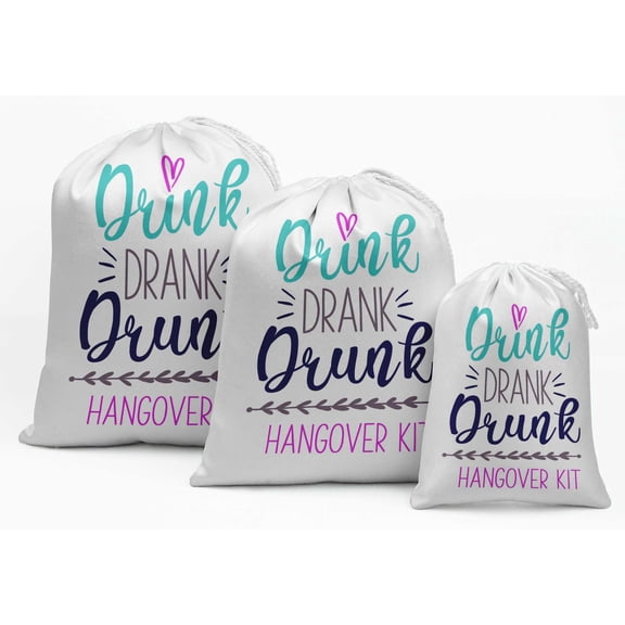 Darling Souvenir White Hangover Kit Bachelorette Party Supplies Gift Pouches Favor Candy Bags 15 Pieces