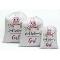 thumbnail image 1 of Darling Souvenir White Look Whooo'S Is Having A Sweet Little Girl Baby Shower Party Supplies Favor Bags&nbsp;Drawstring Pouches&nbsp;15 Pieces, 1 of 5