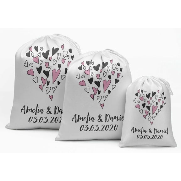 Darling Souvenir White Save The Date Wedding Favor Custom Party Supplies Favor Bags Gift Pouches 15 Pieces