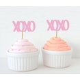 thumbnail image 1 of Darling Souvenir, XOXO Cupcake Topper, Hugs & Kisses Wedding Party Dessert Decorations Picks - Pack Of 20, 1 of 1