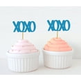 thumbnail image 1 of Darling Souvenir, XOXO Cupcake Topper, Hugs & Kisses Wedding Party Dessert Decorations Picks - Pack Of 20, 1 of 1