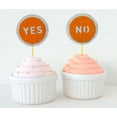 thumbnail image 1 of Darling Souvenir, Yes Or No Cupcake Toppers, Party Dessert Decorations - Pack Of 20, 1 of 3