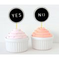 thumbnail image 1 of Darling Souvenir, Yes Or No Cupcake Toppers, Party Dessert Decorations - Pack Of 40, 1 of 3