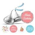 thumbnail image 1 of Darling Souvenir chocolate Candy Labels 190 Pcs Awesome Years Old Birthday Stickers-Peach & Light Blue, 1 of 1