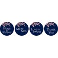 thumbnail image 1 of Darling Souvenir chocolate Candy Labels 190 Pcs Blossom Wedding Stickers DIY-Navy Blue, 1 of 1