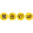 thumbnail image 1 of Darling Souvenir chocolate Candy Labels 190 Pcs Naughty 90th Birthday Custom Stickers-Yellow, 1 of 1