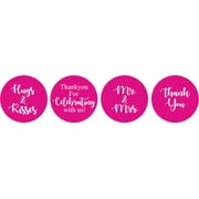 Darling Souvenir chocolate Candy Labels Wedding Stickers Pack of 190 Pcs Party Favor-Fuchsia Pink