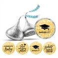 thumbnail image 1 of Darling Souvenir chocolate Graduation Party Theme Custom Stickers Pack of 190 Pcs-Glitter Gold, 1 of 2
