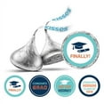 thumbnail image 1 of Darling Souvenir chocolate Graduation Party Theme Custom Stickers Pack of 190 Pcs-White & Blue, 1 of 2