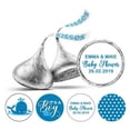 thumbnail image 1 of Darling Souvenir 190 Pcs Medium Blue Baby Boy Chocolate Favor Stickers - Mini Candy Wrappers & Labels for Baby Shower, Sprinkle Party Decor, 1 of 2