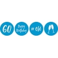 thumbnail image 1 of Darling Souvenir chocolate Labels 60th Birthday Stickers Pack of 190 Pcs Party Favor-Turquoise Blue, 1 of 1