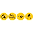 thumbnail image 1 of Darling Souvenir chocolate Labels 60th Birthday Stickers Pack of 190 Pcs Party Favor-Yellow, 1 of 1