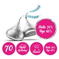 thumbnail image 1 of Darling Souvenir chocolate Labels DIY 190 Pcs Cheers 70th Birthday Theme Stickers-Fuchsia Pink, 1 of 2