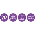 thumbnail image 1 of Darling Souvenir chocolate Labels DIY 190 Pcs Cheers 70th Birthday Theme Stickers-Purple, 1 of 1