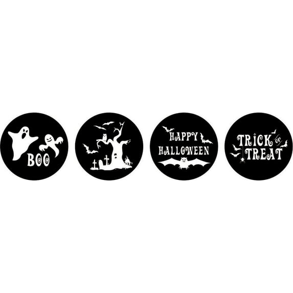 Darling Souvenir 190 Pcs Happy Halloween Theme Stickers chocolate Candy Labels-Black