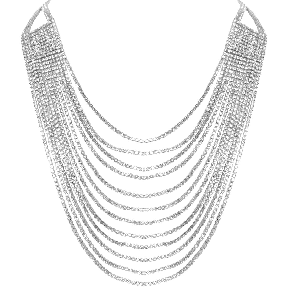 Lovisa Silver Tone Chain Mesh Necklace. Bib Type. 