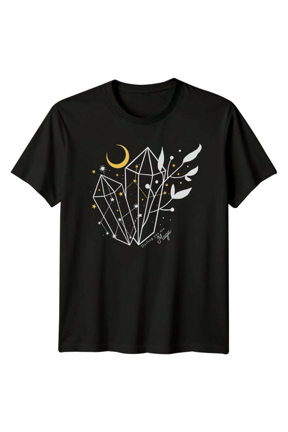 Darling You Are Magic Crystal Moon Celestial T-Shirt Mystical Tee All Size S-5XL