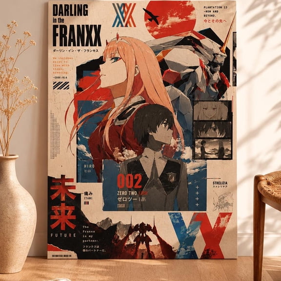 Darling in the Franxx Poster Zero Two Anime Wall Art Manga Decor Print