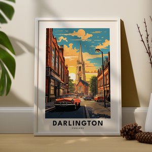 Darlington Durham Travel Poster, 16x24 UNFRAMED