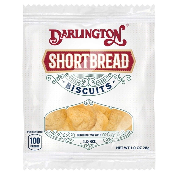 Darlington Individually Wrapped Shortbread Biscuit Bites, 1 Ounce -- 108 per case.