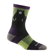 Darn Tough Bear Town Micro Crew Lightweight with Cushion, Lime, Small