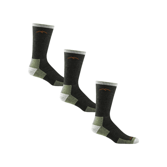 Darn Tough Hiker Boot Midweight with Cushion, Lime, Large (3-Pack)