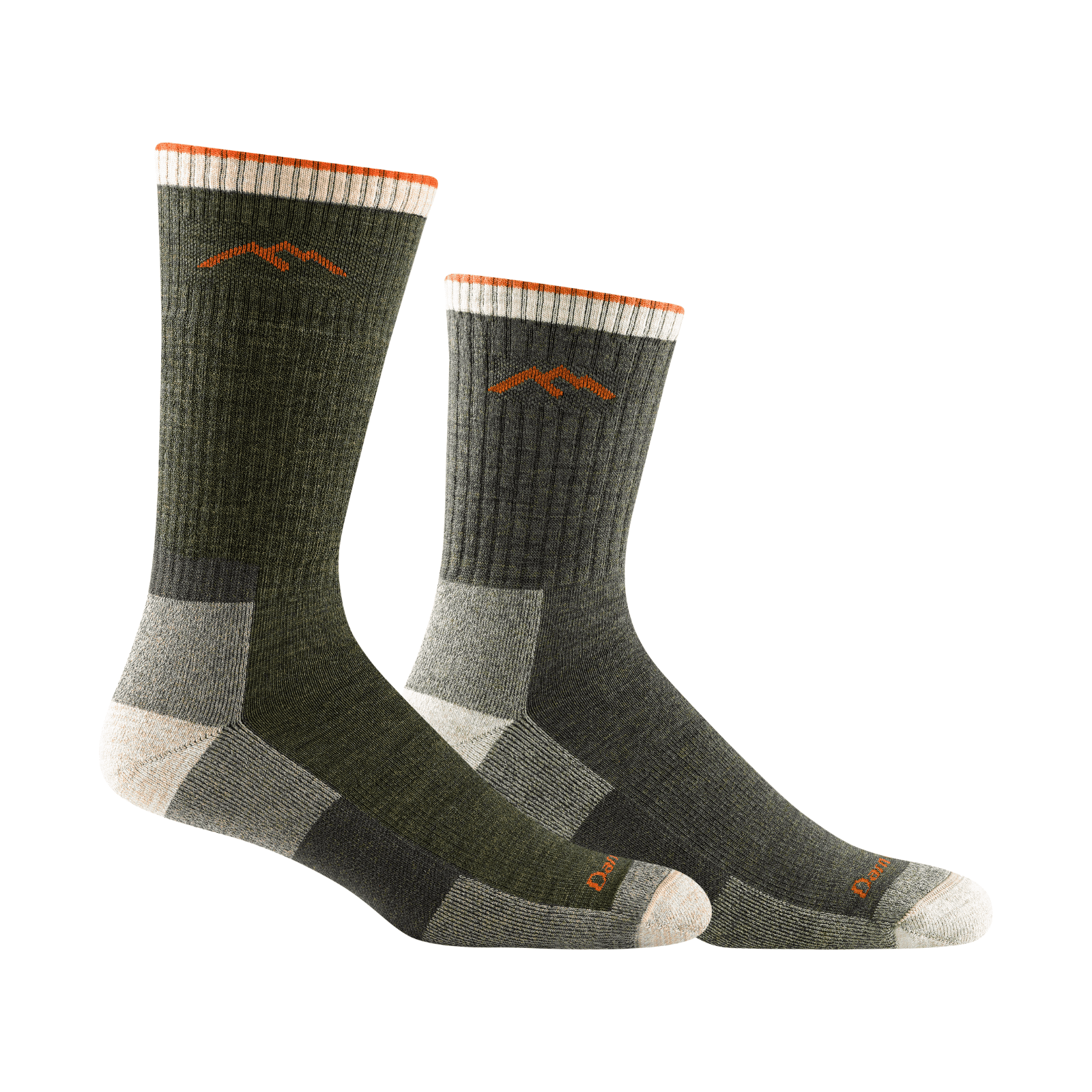 Darn Tough Hiker Micro Crew & Boot Socks, Olive, Large (Variety Pack ...
