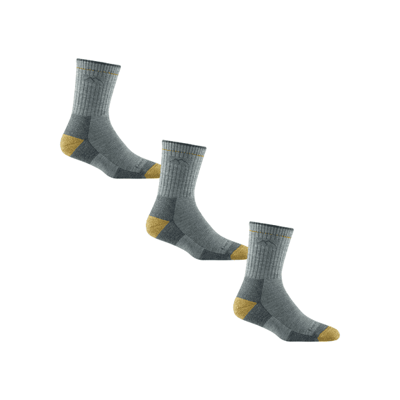 Darn Tough Hiker Micro Crew Midweight with Cushion, Sage, Medium (3-Pack)